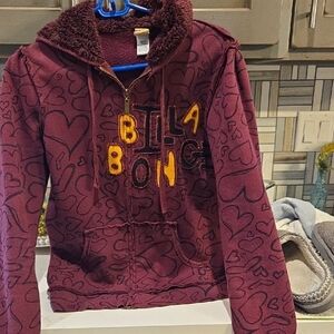 Billabong Burgundy Heart Hoodie